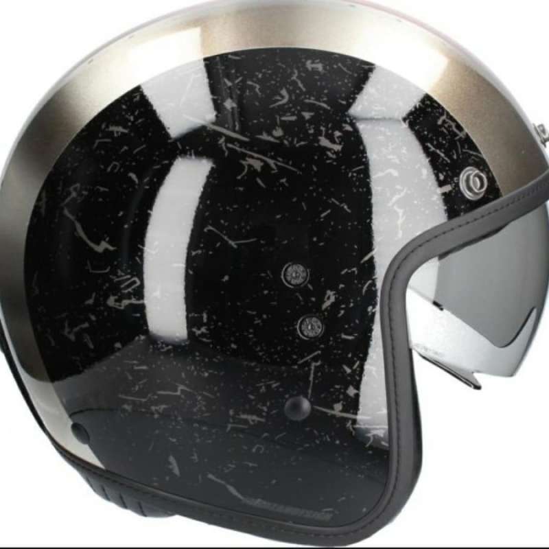 Promo Scorpion Belfast Byway Black Silver Helm Retro Vintage