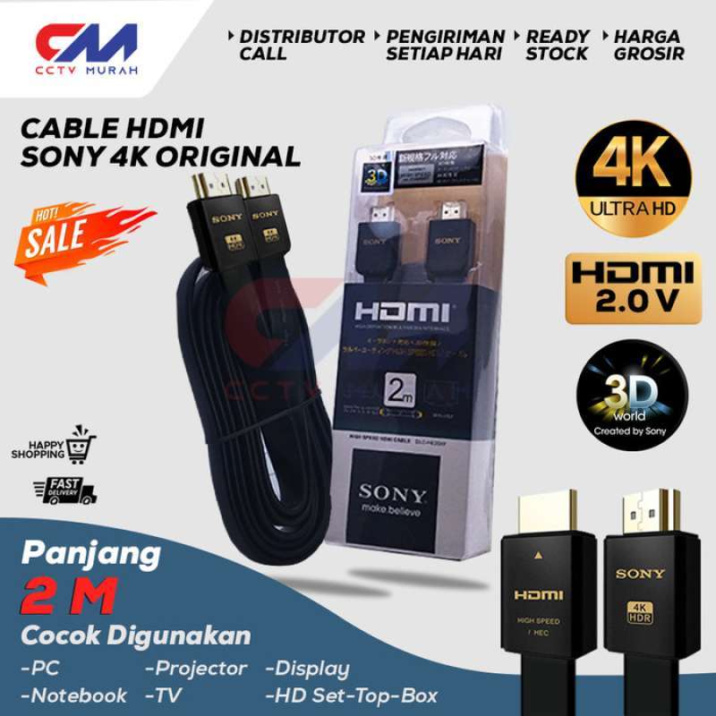 Promo Kabel Hdmi Sony 2m 4k Hdmi Sony Original 4k Hdmi Male To Male Diskon 23 Di Seller Richter Store Kebon Kacang Kota Jakarta Pusat Blibli