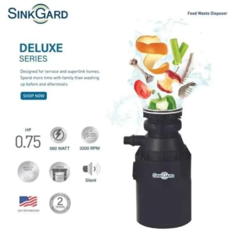 Stainless Steel 0.75 HP Quick Sink Food Waste Crusher For Kitchen,  Capacity: 1200 mL