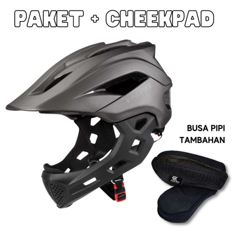KINGBIKE Helm Sepeda Anak Full Face Modular Pushbike BMX Trail MTB