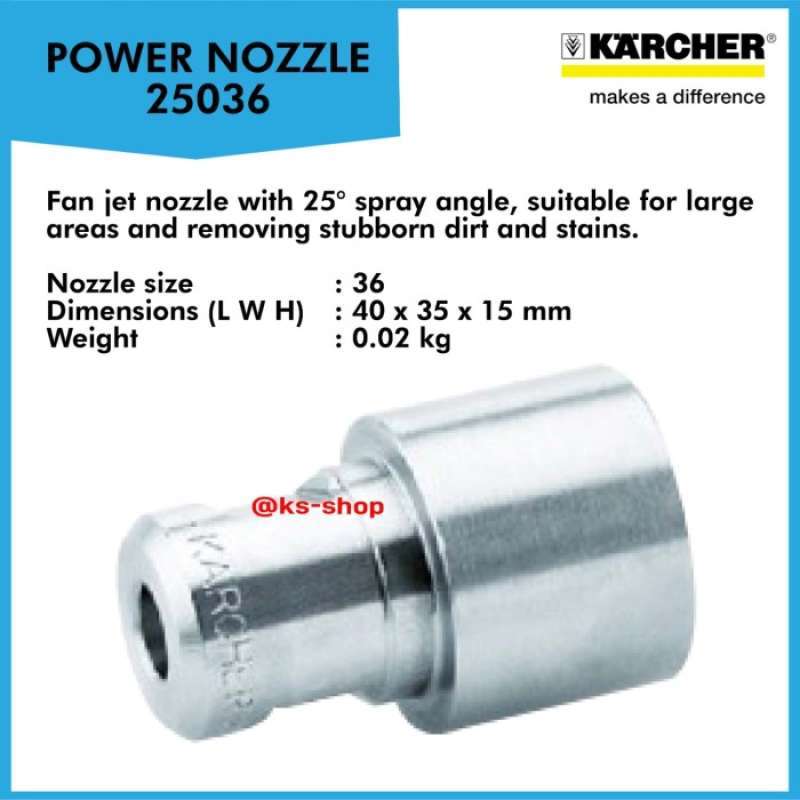 Promo Karcher Power nozzle 25Â°, 036 for Professional HD Series Diskon 23%  di Seller Wana Store - Kalibata, Kota Jakarta Selatan | Blibli