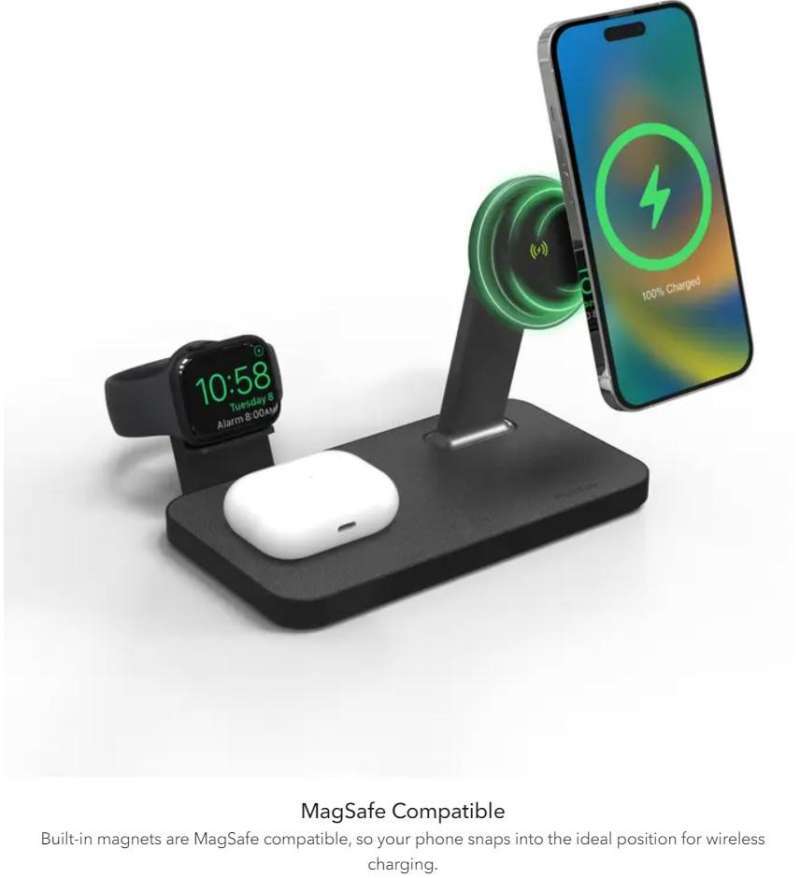 Mophie in Magsafe Wireless Fast Charger 15W untuk Airpods untuk Apple  Watch