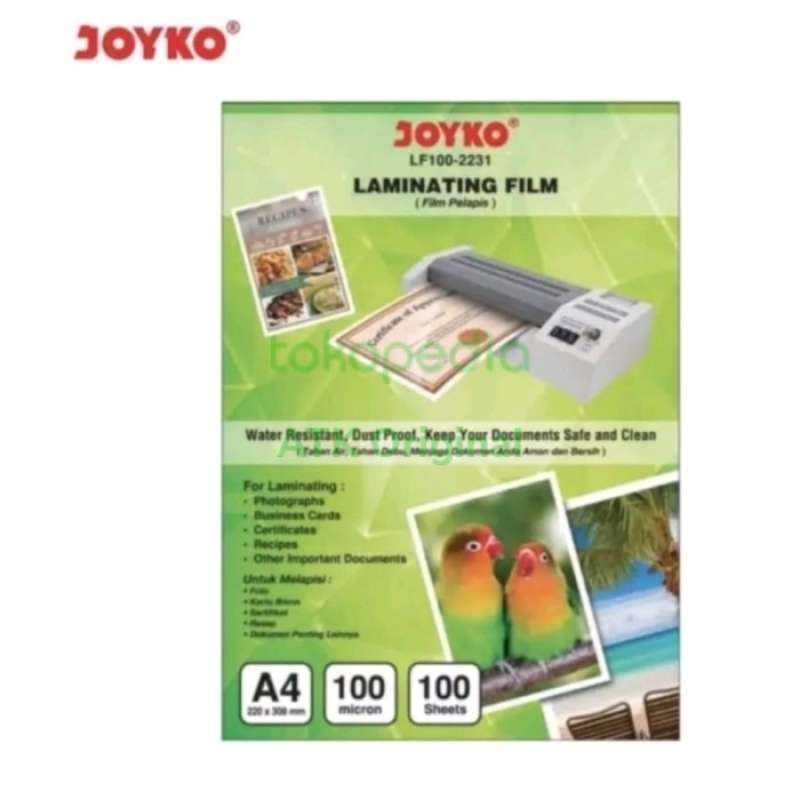 Joyko Plastik Laminating Film 100 Micron A4