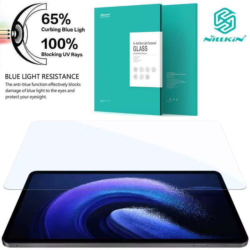 NILLKIN V+ Tempered Glass Anti-blue untuk Tablet, Perlindungan Anti-Glare, dengan Ketebalan 0.33mm dan Sentuhan Sensitif. Ideal untuk Mengurangi Ketegangan Mata