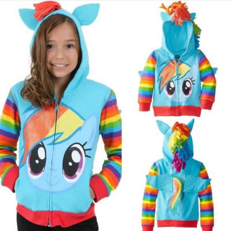 Jual Jaket usia 3t 16t My Little Pony Girls Rainbow Dash Hoodie biru Di Seller Babana Store Kalibata Kota Jakarta Selatan Blibli
