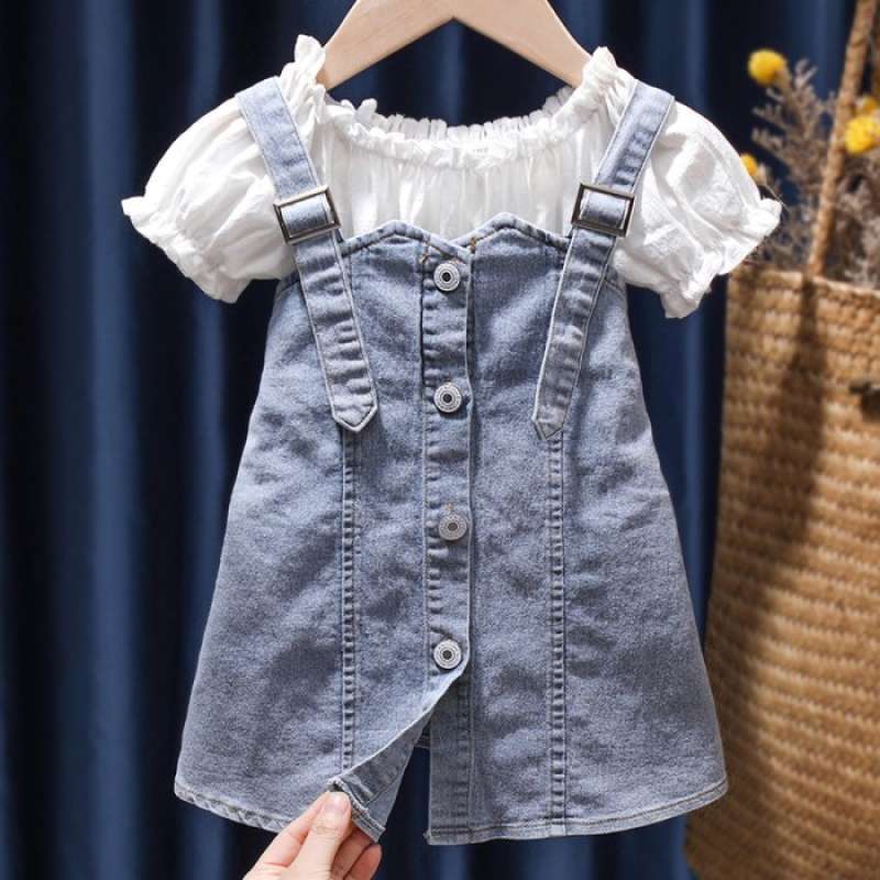 Overall jeans putih on sale