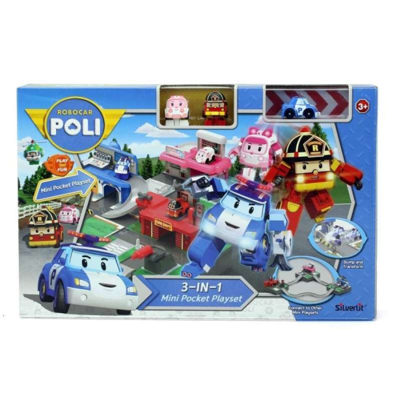 Robocar poli mini pocket playset best sale