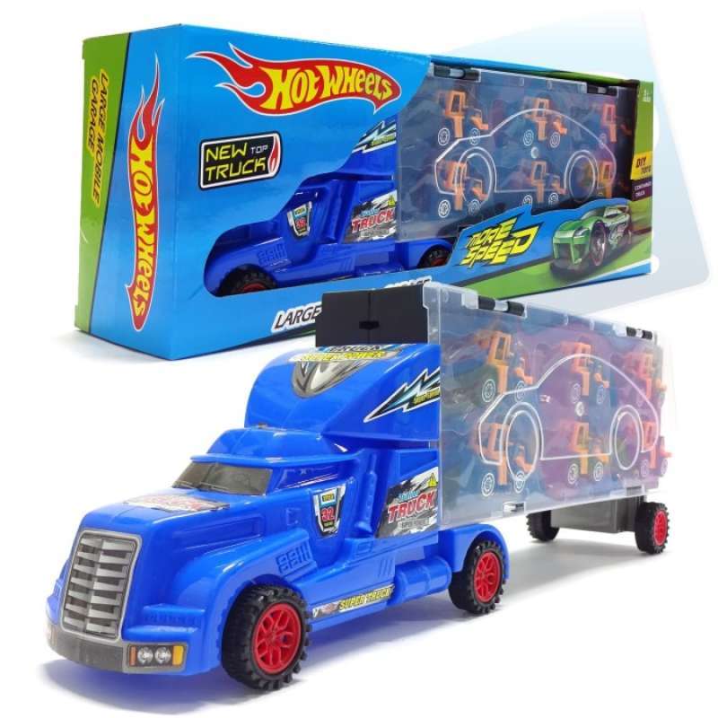 Promo Mainan Hotwheels Truck Container PembaMobil Truk Konstruksi
