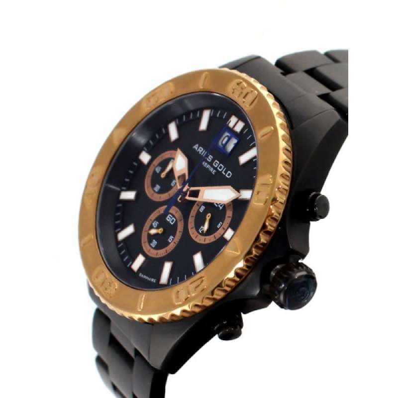 Jam Tangan Pria Sport Original Aries Gold Inspire Pioneer G 705 BKRG BKRG Garansi Resmi