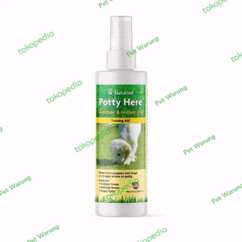 Promo NaturVet Potty Here 8oz Puppy Training Aid Spray Latih