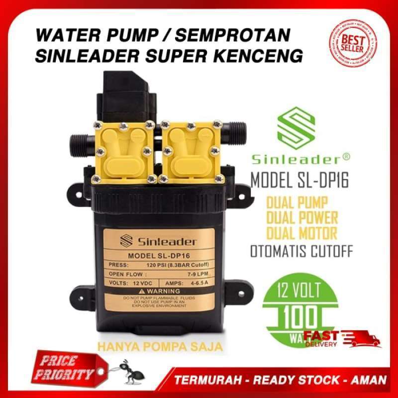 Promo Pompa DC 12v Double Pump Jet 130psi Sinleader Sl-dp16