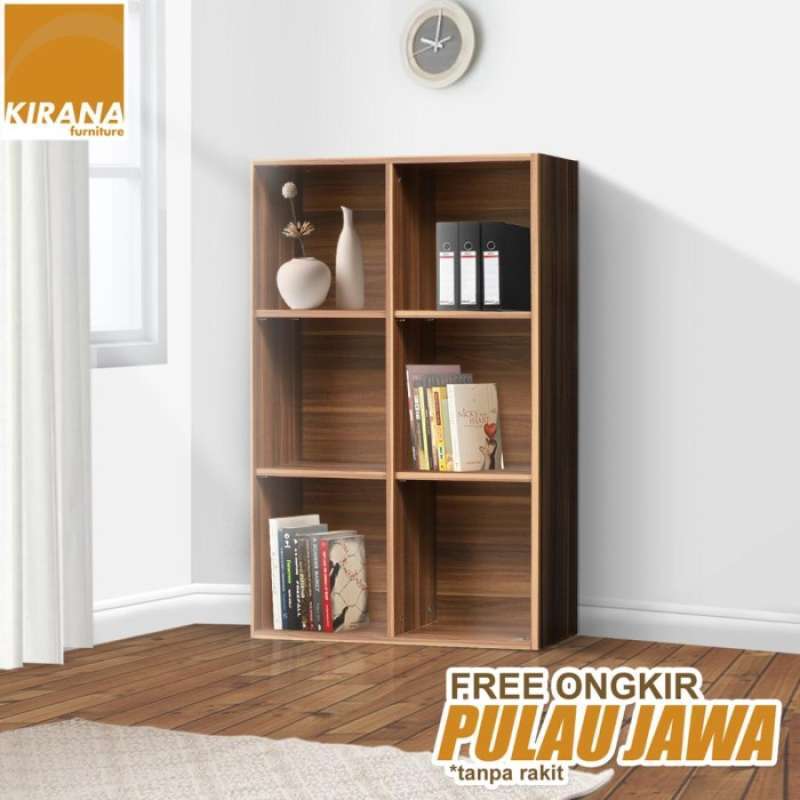Kirana Furniture Rak Buku 6 Kotak Rb 6K Cb