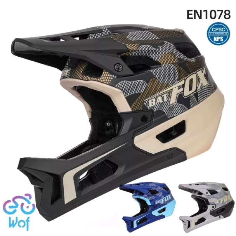 Helm Sepeda BATFOX Full face Helmet Fullface MTB AM Enduro Downhill DH