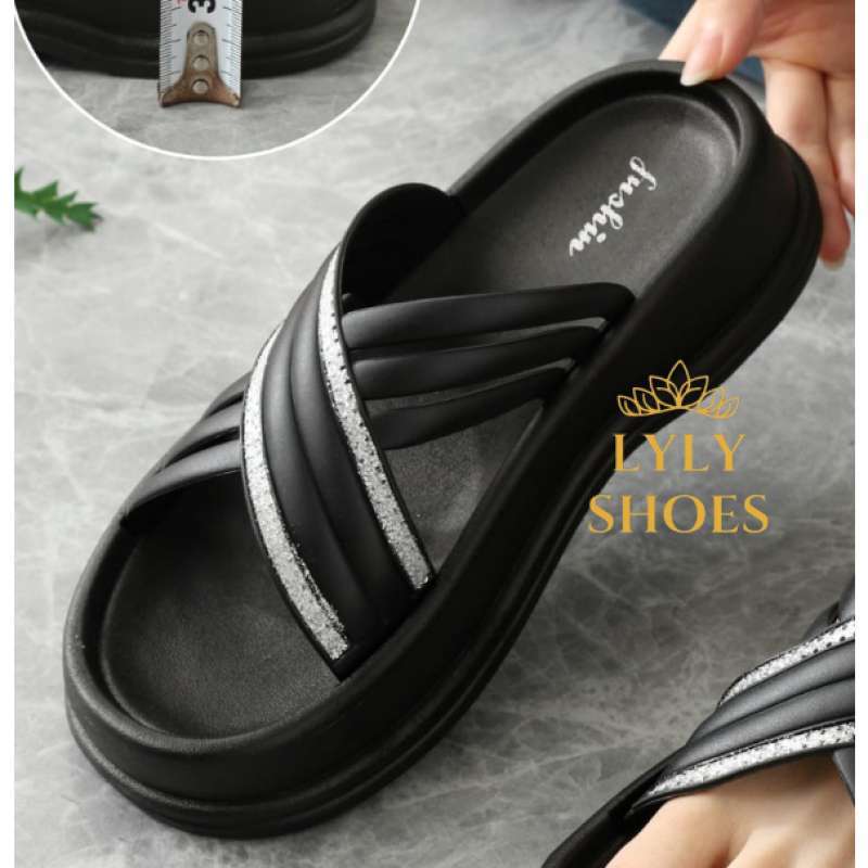 Jual Sandal Selop Jelly Wanita Import Fushin Tali Silang 2302-1h