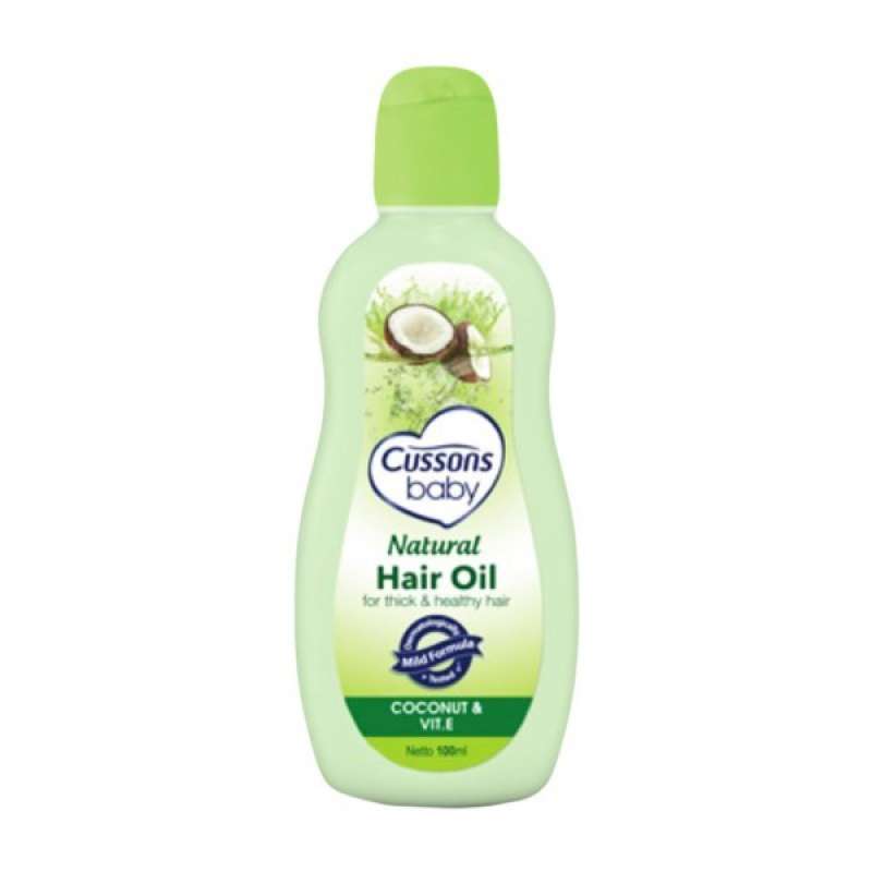 Promo Cussons Baby Natural Hair Oil Coconut Vit E 100ml Diskon