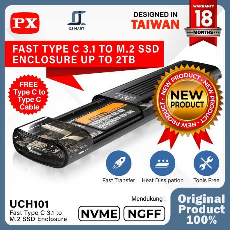 NVME SSD SATA NGFF Enclosure USB Type C 10 Gbps PX UCH101