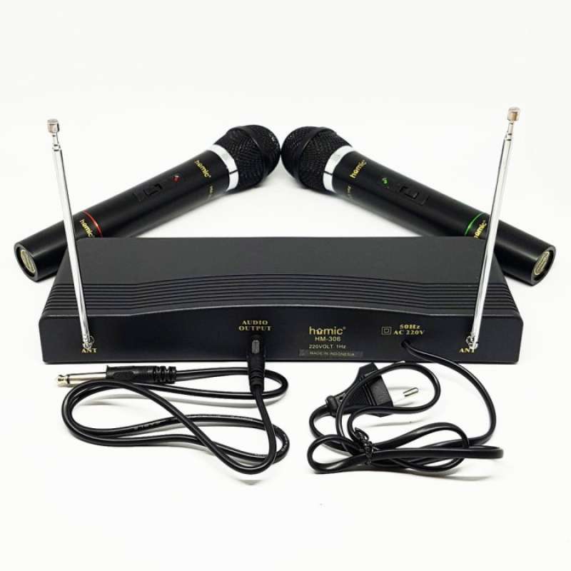 Promo COD Mic HOMIC Double Wireless HM 306 HM306 VHF Series Diskon