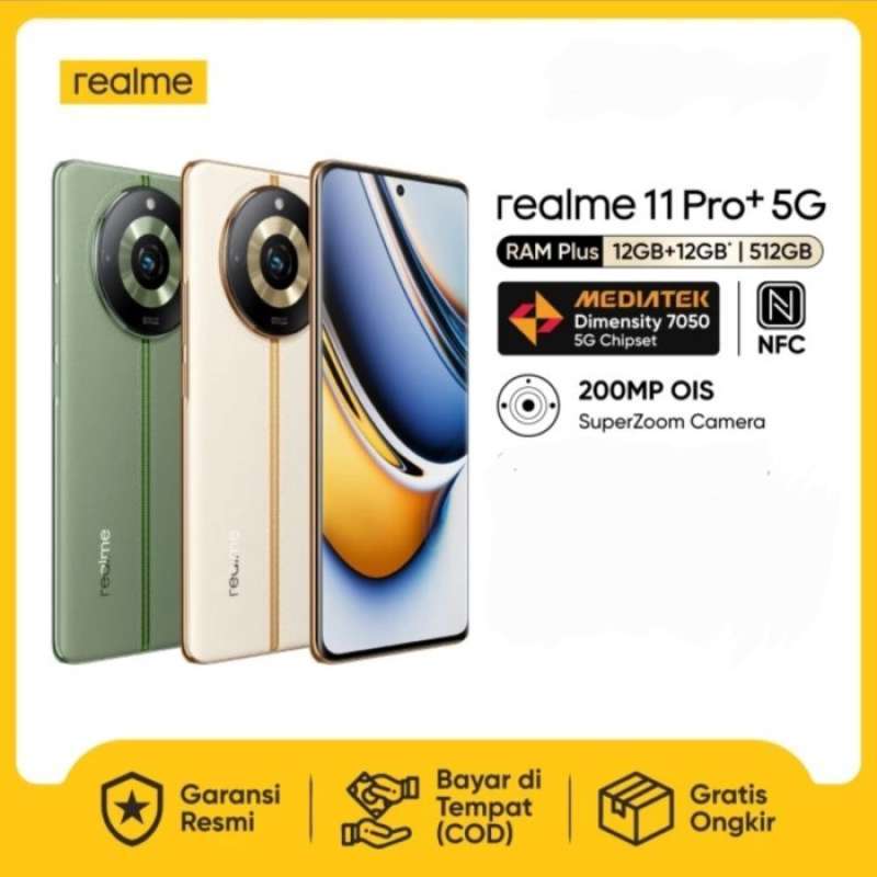 Promo Realme 11 Pro Plus 5G 12/512GB -Garansi Resmi Diskon 33% di