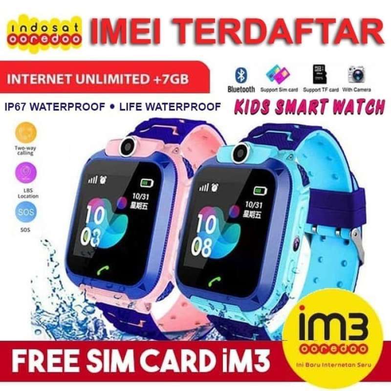 Jual Dennos W33 WATERPROOF Kids Smart Watch Q12 Q12B Anak Jam