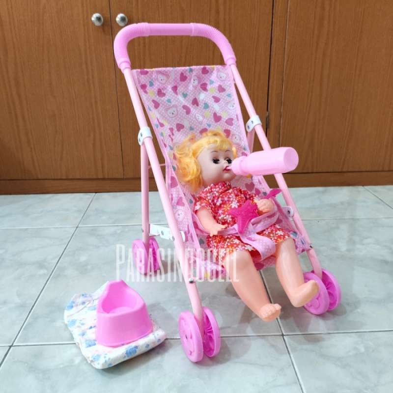 Promo Mainan Stroller Bayi Bahan Besi Dorongan Bayi Baby