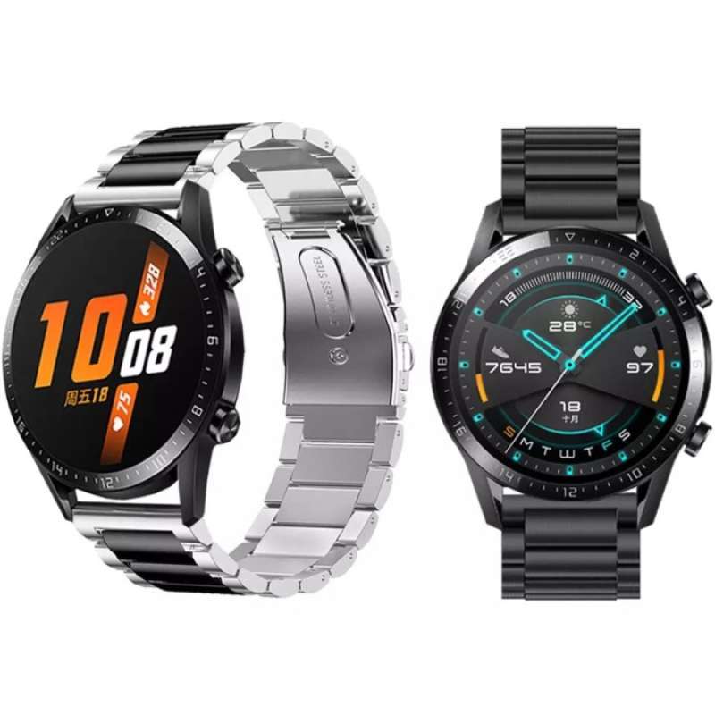 Promo STAINLESS STEEL METAL BESI TWOTONE STRAP BAND HUAWEI WATCH
