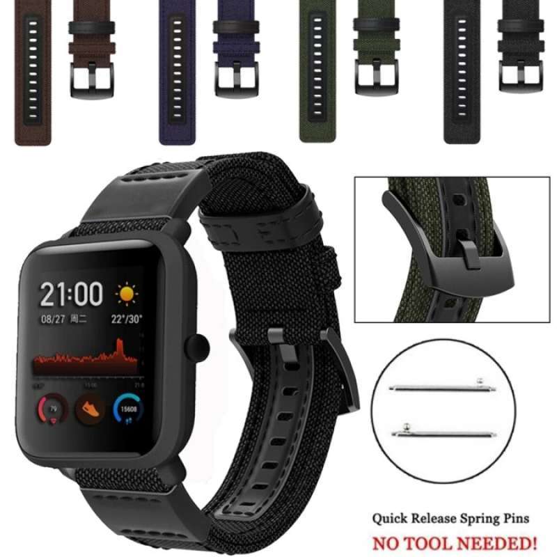 Promo TALI JAM TANGAN NILON STRAP NYLON LEATHER SMARTWATCH AMAZFIT