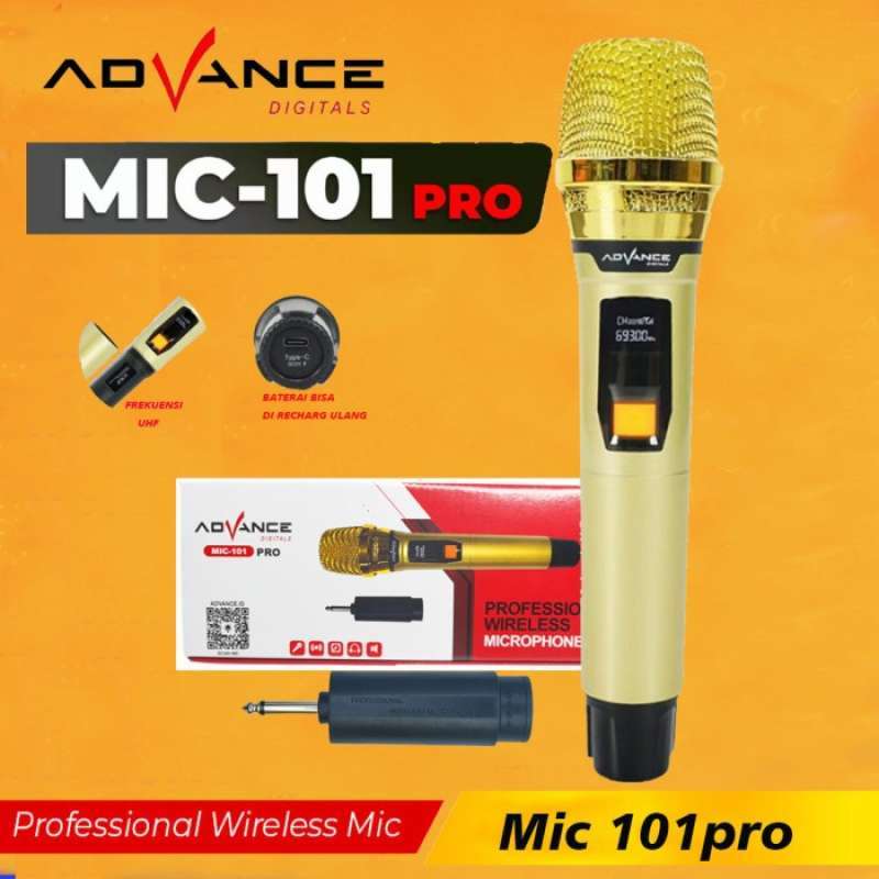 Advance Mic Karaoke Mikrofon Original Wireless Bluetooth Mic 101Pro