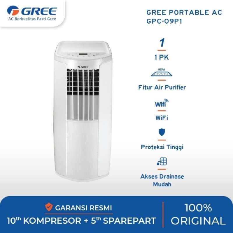 GREE AC Portable 1PK GPC 09P1 Wifi Control with Air Purifier System