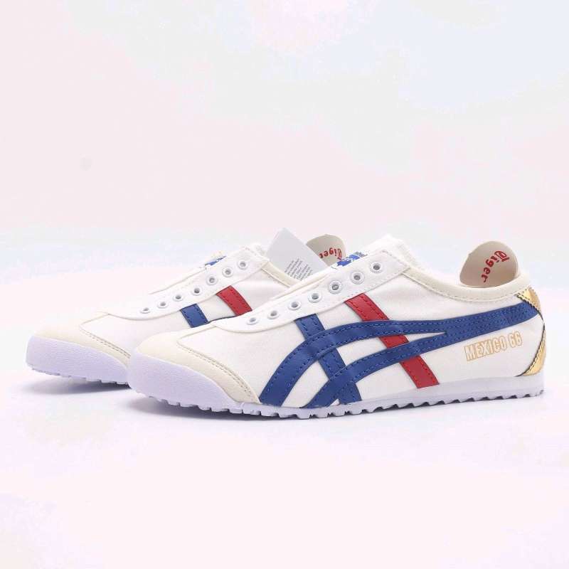 Onitsuka tiger mexico 66 white clearance blue red gold