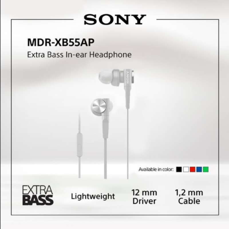 Promo Terbaik Sony Mdr Xb55Ap Extra Bass Earphone With Mic New