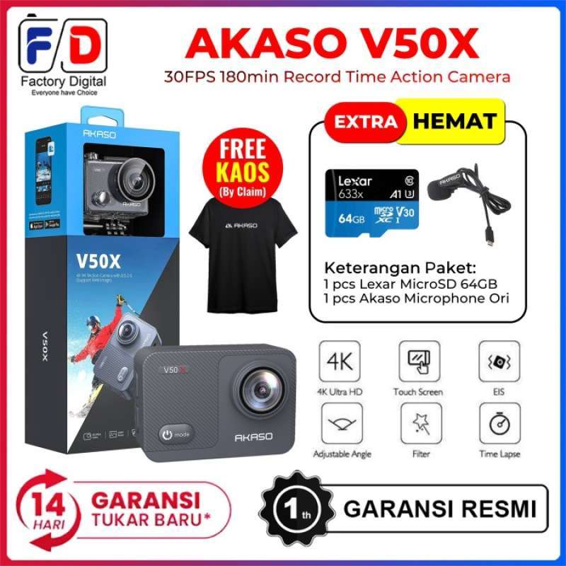 Buy AKASO V50 X 4K30fps 180min Record Time Action Camera