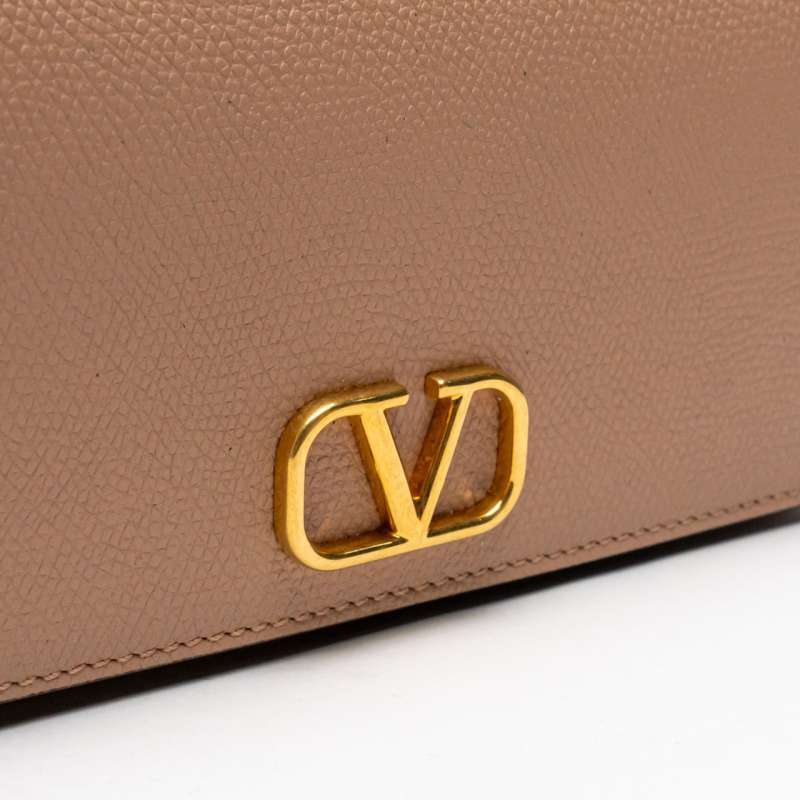 Valentino garavani vlogo soft grain leather flap wallet outlet