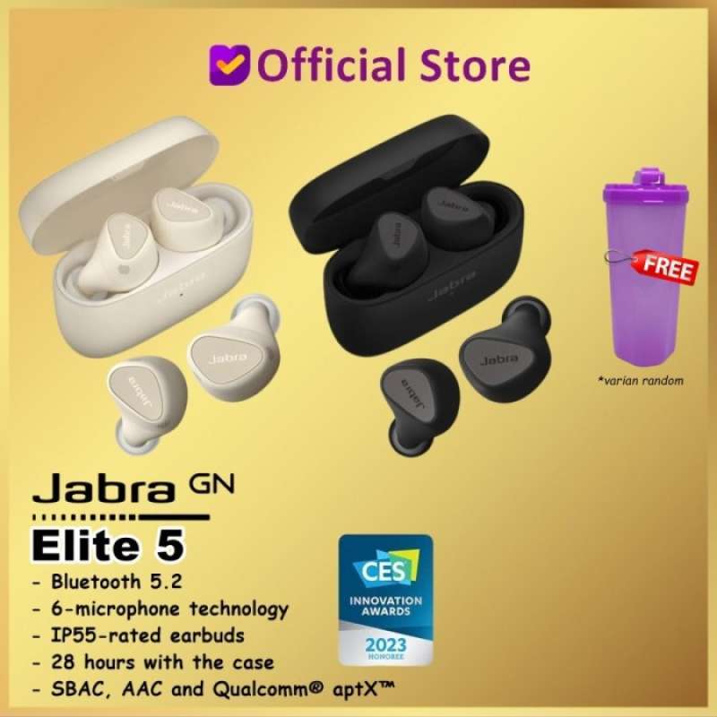 Jual Jabra Elite 5 True Wireless TWS Earbuds with Hybrid ANC
