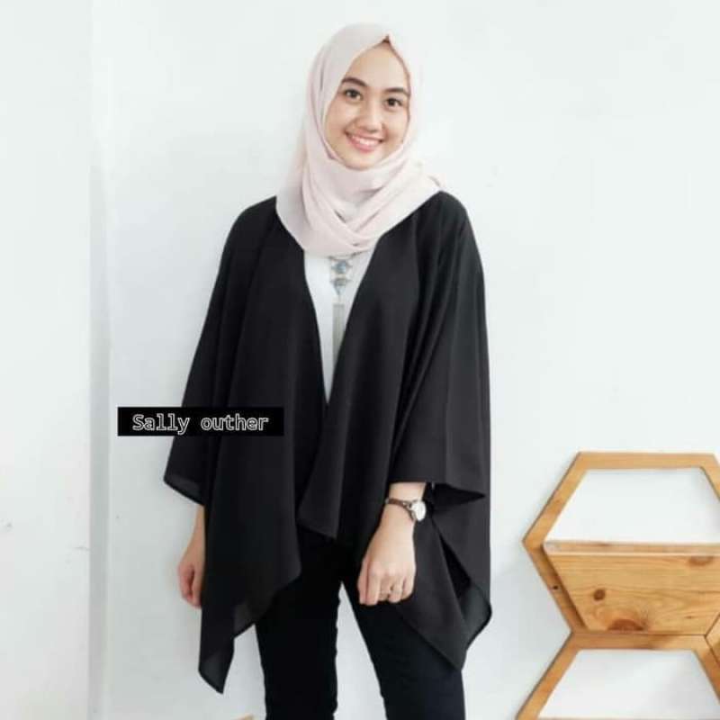 Jual Outer Kimono polos wanita Cardigan Muslim Wanita di Seller