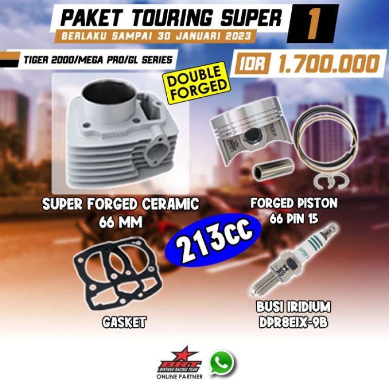 Promo Paket Blok Ceramic Piston 66mm Tiger CB 200 Diskon 23