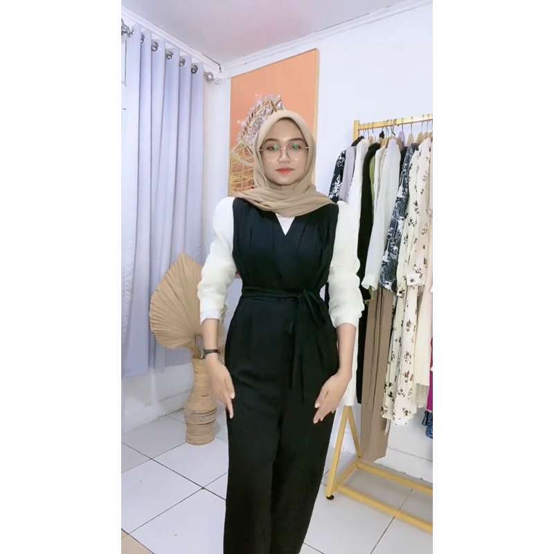 Promo Zs Jumpsuit Korean Style Polos Wanita G001 Diskon 30% Di