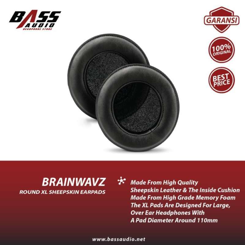 Brainwavz XL Round Sheepskin Headphone Memory Foam Earpads Earpad