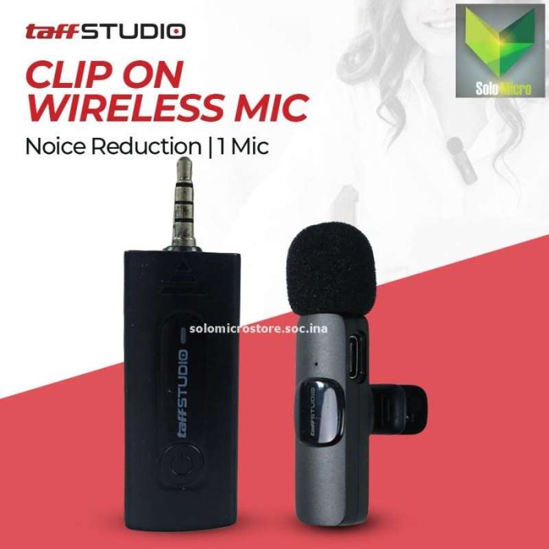 Jual Taffstudio Clip On Mic Wireless Noice Reduction Vlogging