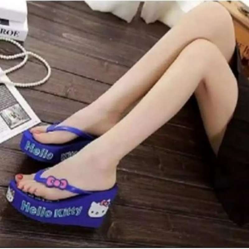 Sandal Wedges Wanita Hello kitty JELLY new