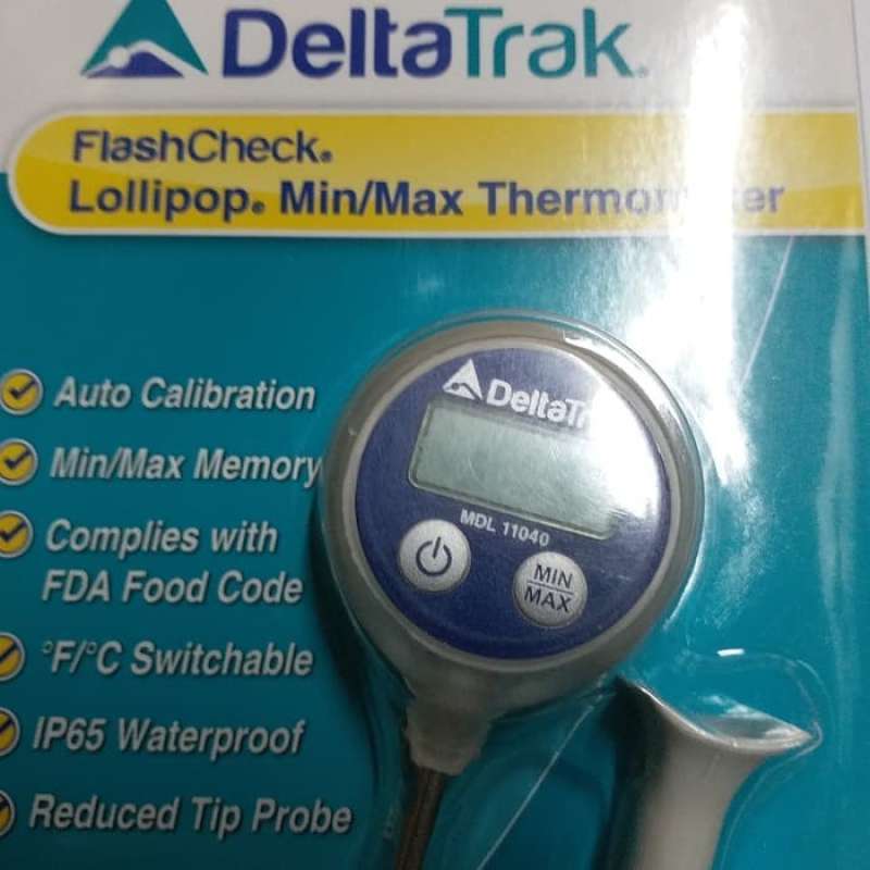 DeltaTrak Waterproof Min/Max Thermometer (Lollipop)