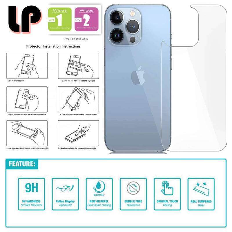 LP Back Tempered Glass iPhone 15 Pro Max Anti Gores Belakang