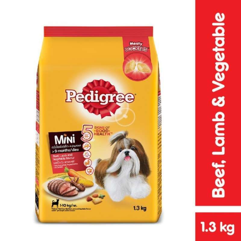 Makanan Anjing Pom Pedigree Dog Food Small Mini Breed 1.3 kg Dryfood