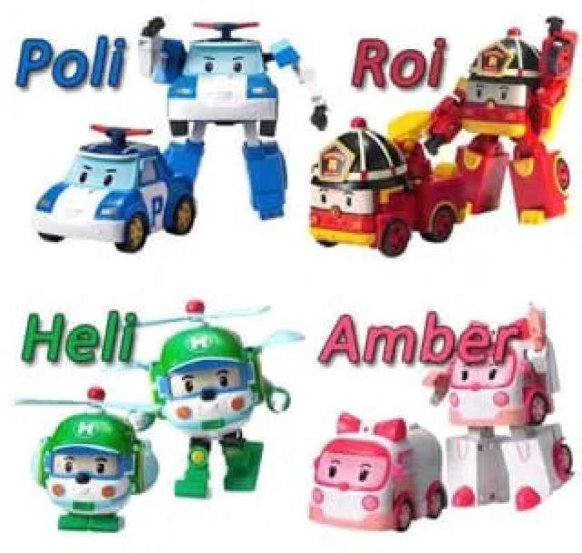 Promo Robocar poli 1 set 4 pcs Poli Roy Amber Heli Diskon