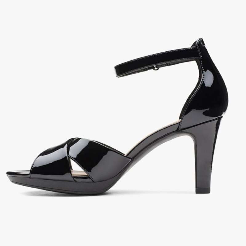 Jual SEPATU HIGH HEELS WANITA CLARKS Adriel Cove Black Patent