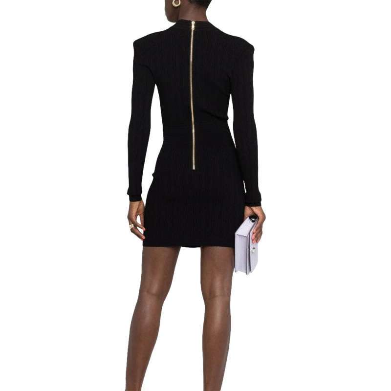 slim fit dress slacks Balmain Square Neck Mini Dress