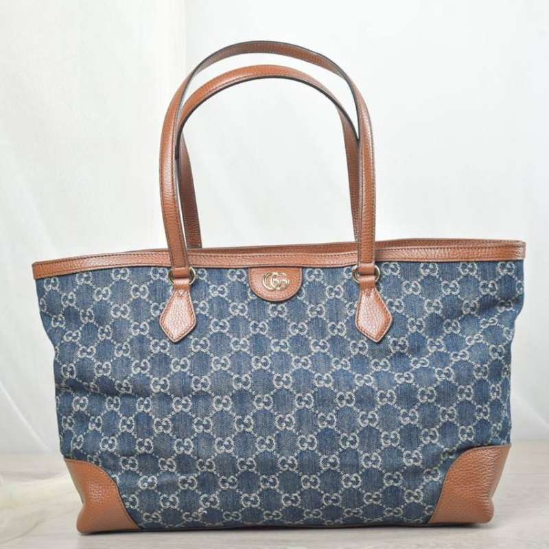 Gucci tote bag blue sales