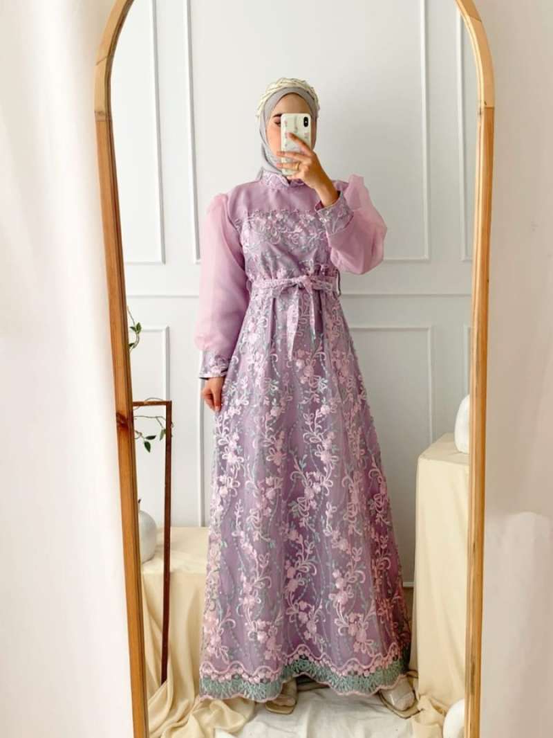 Baju long dress hot sale