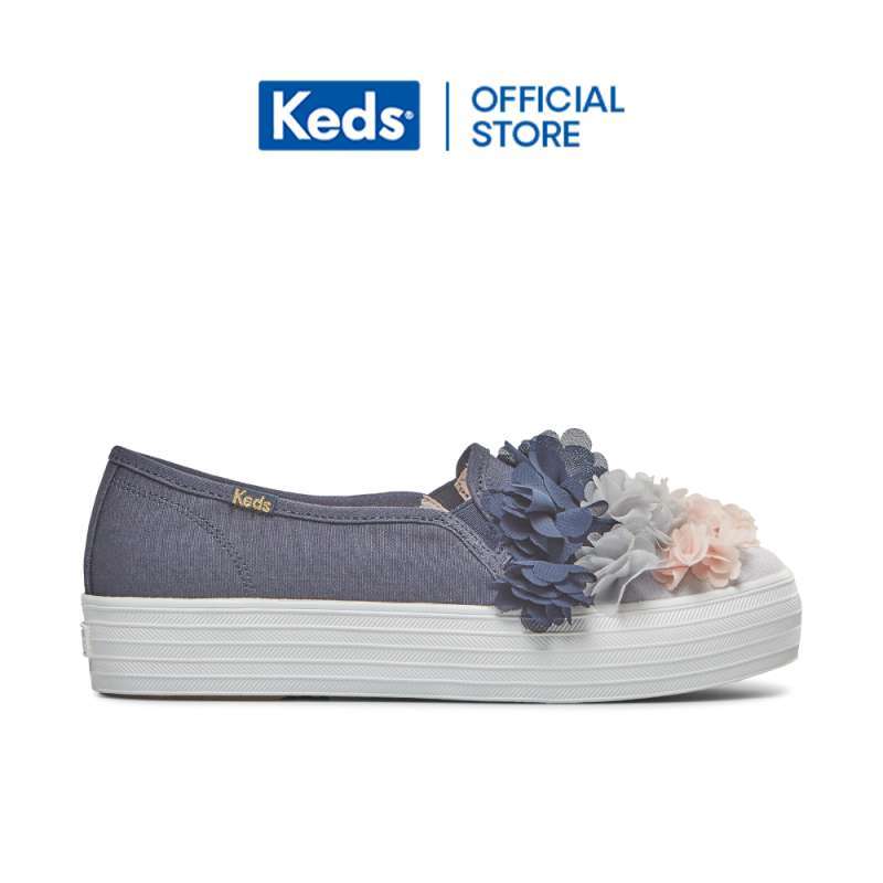 Keds triple sales ruffle denim