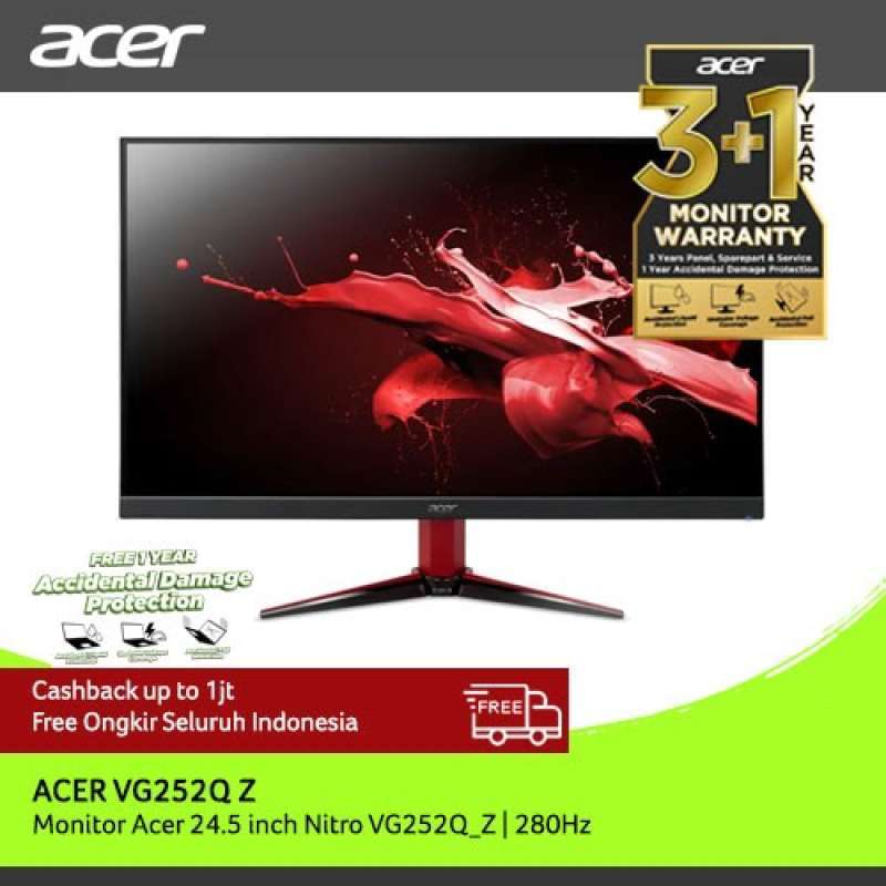 Promo Acer Monitor 24.5 Inch Nitro Vg252q_z | 280hz Diskon 38% Di