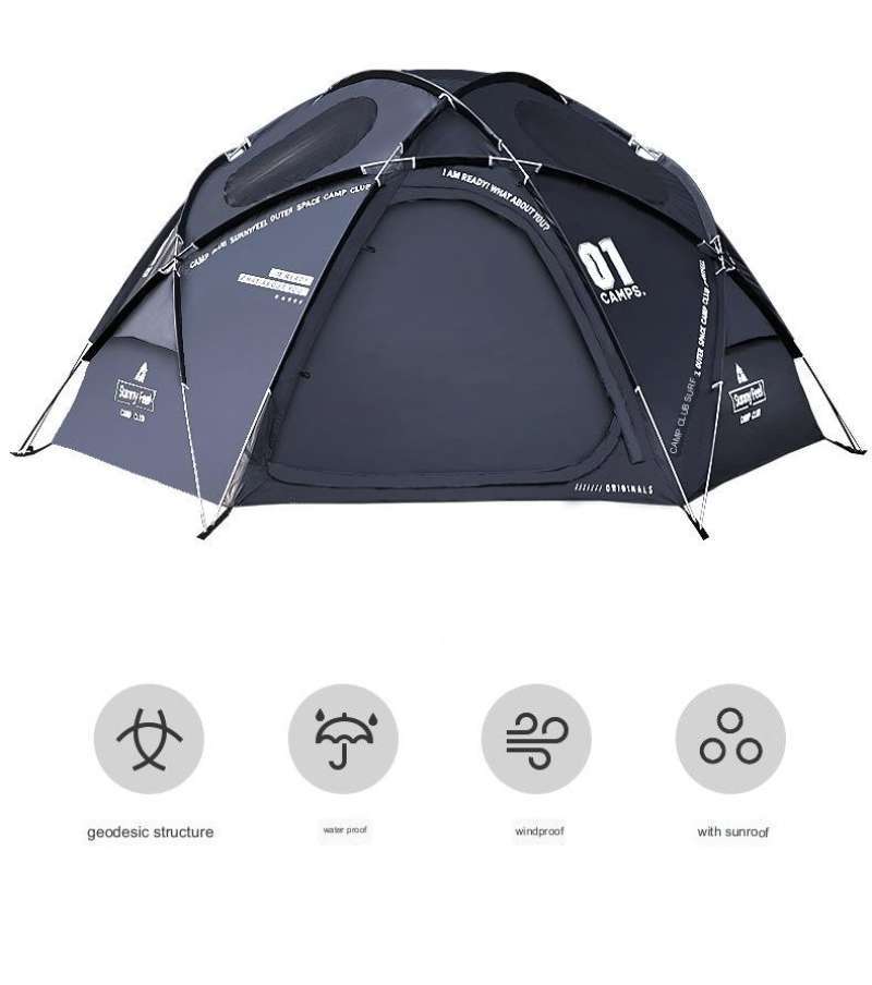 SUNNYFEEL Tenda Camping 3-4P Ball Tent Camping Outdoor Hiking Dome Tent